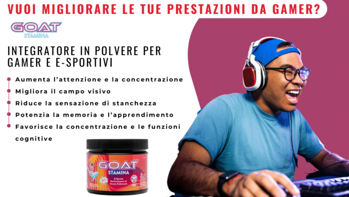 Goat Stamina: la bevanda energetica per i gamer e gli e-sportivi